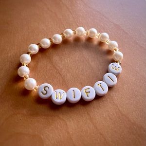 Taylor swift SWIFTIE beaded handmade bracelet midnights fearless folklore themed